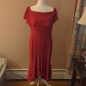 Boston Proper Scarlet High Low Dress